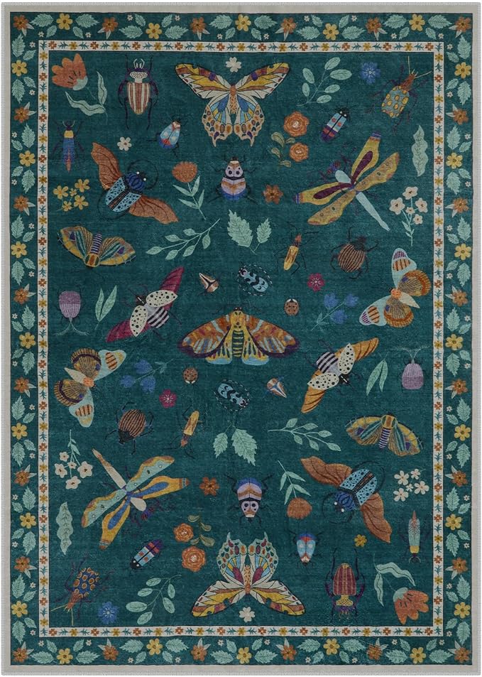 Lahome Insect Washable Small Area Rug, 3x5 Area Rug - Image 8