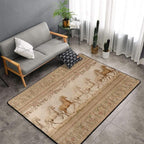 Horse Western Boho Ethnic Style Area Rug Washable Outdoor Rugs Anti-Slip Soft by Unknown