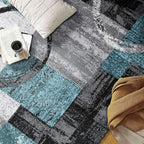 Rugshop Contemporary Abstract Circle Design Soft Area Rug 2' x 3' Gray - Image 6