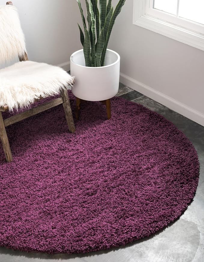 Unique Loom Solid Shag Collection Area Rug - Image 4