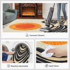 Boho Sun Area Rugs 3x5ft, Watercolor Mountain Boys Rugs - Image 6