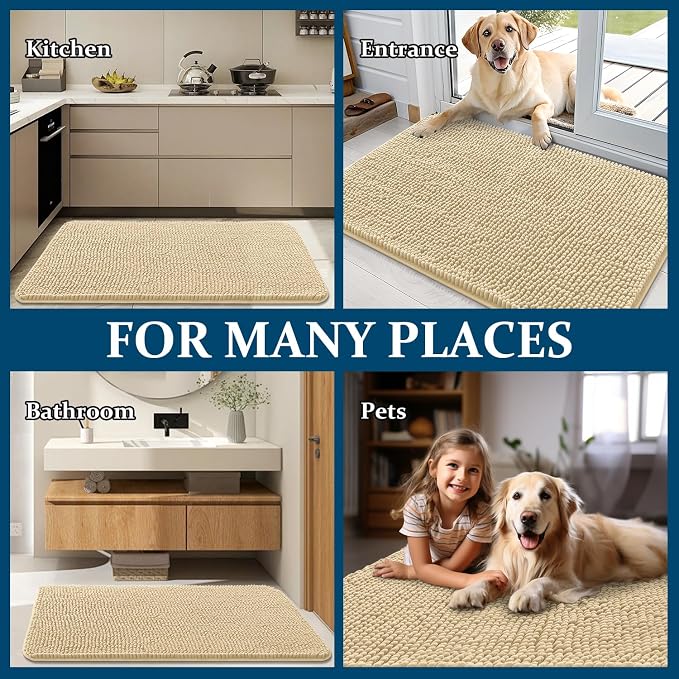OLANLY Dog Door Mat for Muddy Paws 24x16, Absorbs Moisture and Dirt, Absorbent - Image 8