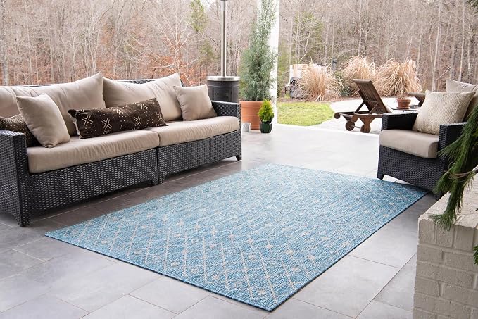 Unique Loom Outdoor Trellis Collection Area Rug - Image 4