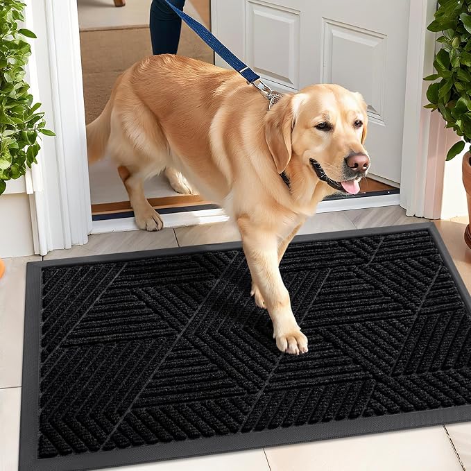 Kitinjoy Front Door Mat Outside Entrance, Sturdy Natural Dirt Trapper, Heavy - Image 7