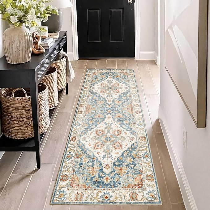Enkor Runner Rugs for Hallway, 2x6 Washable Soft Non Slip Floor Rugs for Kitchen by EnkorStore
