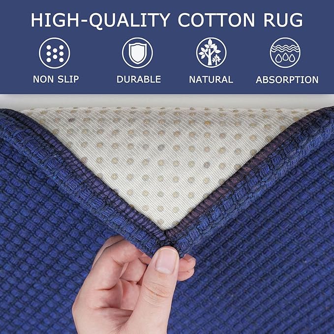 KOZYFLY Washable Area Rug 5x7 ft Rubber Backed Non Slip Rugs - Image 6