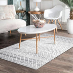 Boho Rug for Bedroom, 3x5 Moroccan Vintage Non-Slip Backing Faux Wool Area Rug - Image 6