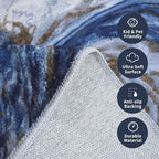 4x6 Washable Area Rugs for Living Room, Stain Resistant Carpet for Dining Room - Image 5