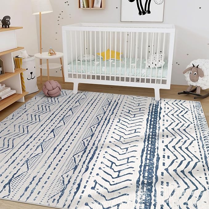 Nakagishi Area Rugs 8x10 Living Room: Washable Boho Large Neutral Soft - Image 8