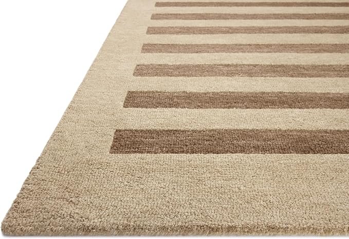 Loloi Leanne Ford Craven Collection CVN-05 Oatmeal/Bark 9'-3" x 13' Area Rug - Image 5