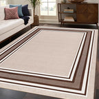 Beverly Rug Non Slip Area Rugs 3x5 Modern Bordered Non Skid Rubber Backing Soft - Image 4