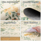 8x10 Area Rugs for Living Room: Floral Washable Rug Vintage Large Soft Boho - Image 6