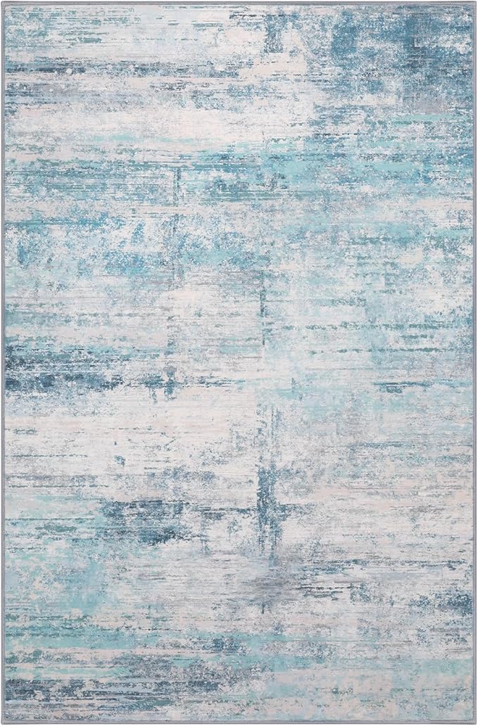 Abstract 8x10 Area Rug Washable Soft Large Non-Slip Carpet - Image 4