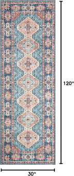 Loloi Skye Collection SKY-03 Turquoise/Terracotta 2'-6" x 10'-0" Runner Rug - Image 2
