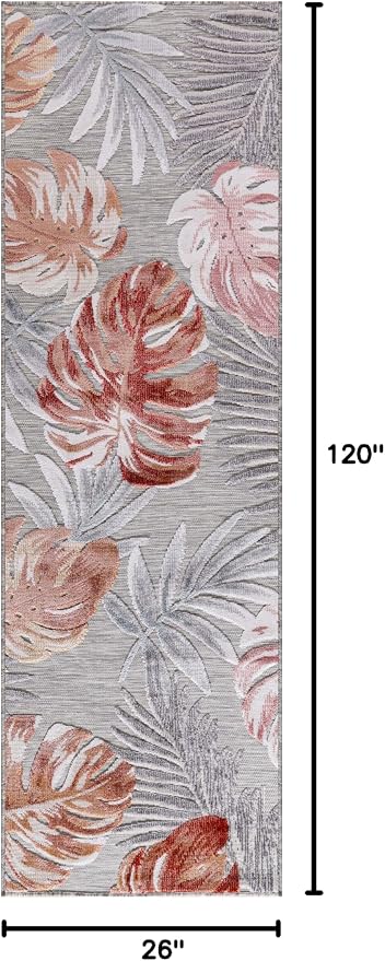 CAMILSON Runner Outdoor Rugs Oriental Retro Traditional Floral Medallion Area - Image 2