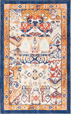 Phantoscope Washable Area Rug 3'x5' Non-Slip, Vintage Boho Rugs - Image 2