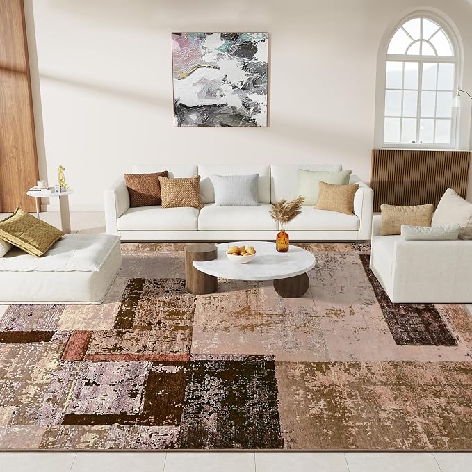 LOCHAS Rug for Living Room, Washable Soft Area Rugs for Bedroom 8x10, Abstract - Image 9