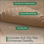 LUMI Handwoven Jute Door Mat, Non-Slip Durable Entryway Mat - Image 5