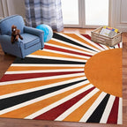 6x8ft Boho Area Rug, 3D Printing Rainbow Sun Area Rug, Modern Simple Home - Image 3