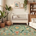 Moynesa Living Room Rug 5x7, Washable Modern Farmhouse Green Area Rugs - Image 9