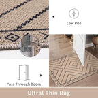 Tangsoo Easy Jute Rug 3x5 for Entryway, Geometric Non-Slip Washable Indoor - Image 3