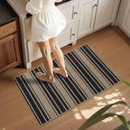 Striped Easy Jute Entryway Rug 2x3 Indoor Outdoor Front Door Mat Washable Non - Image 3