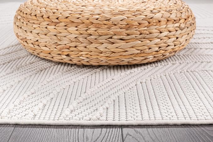 CAMILSON Micro Loop Rug 6x9 Modern Luxury Geometric Arch Area Rugs Soft High - Image 3