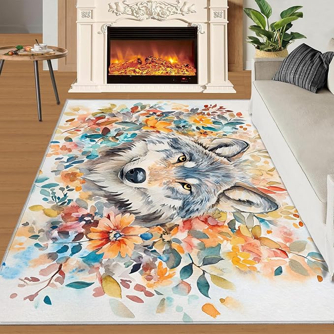 3x5 Wolf Dorm Rug - Image 2