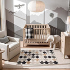jinchan Macy Area Rug 3x5 Kids Washable Indoor Non-Slip Black and White Modern - Image 5
