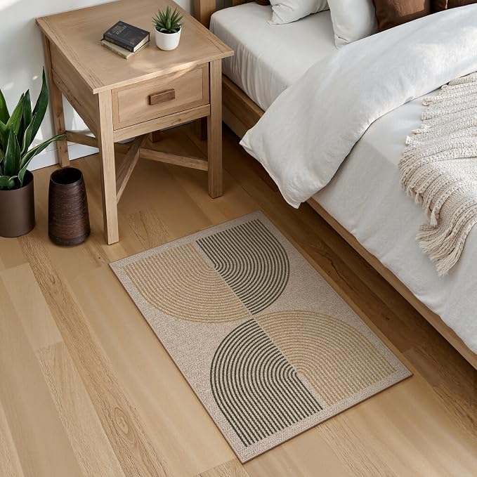 Lahome Rainbow Easy Jute Rug, 2x3 Entryway Rug Indoor Outdoor Front Door Mat - Image 6