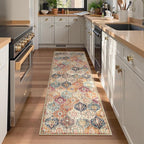 Lahome Moroccan Hallway Runner Rug, Oriental Laundry Room Rug Non-Slip Vintage - Image 5
