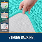 OLANLY Bathroom Rugs 24x16, Extra Soft Absorbent Chenille Bath Rugs, Rubber - Image 6