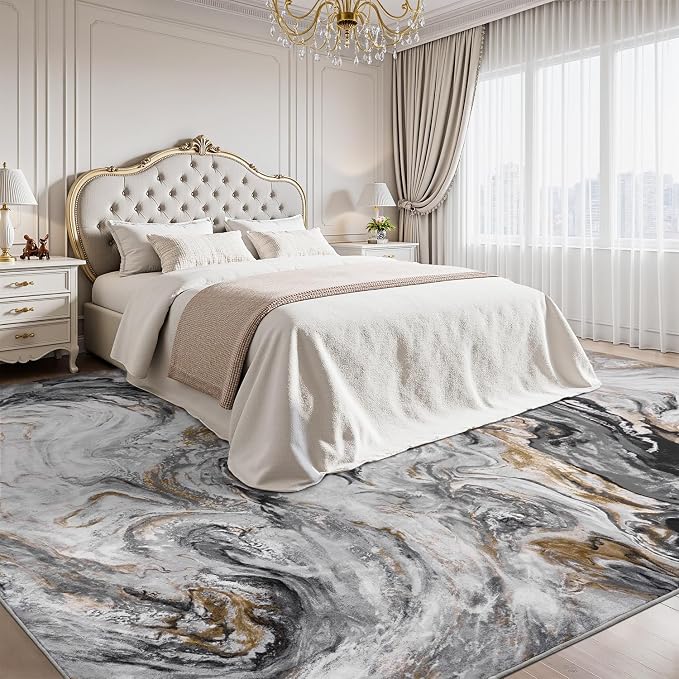 4x6 Washable Area Rugs for Living Room, Stain Resistant Carpet for Dining Room - Image 2