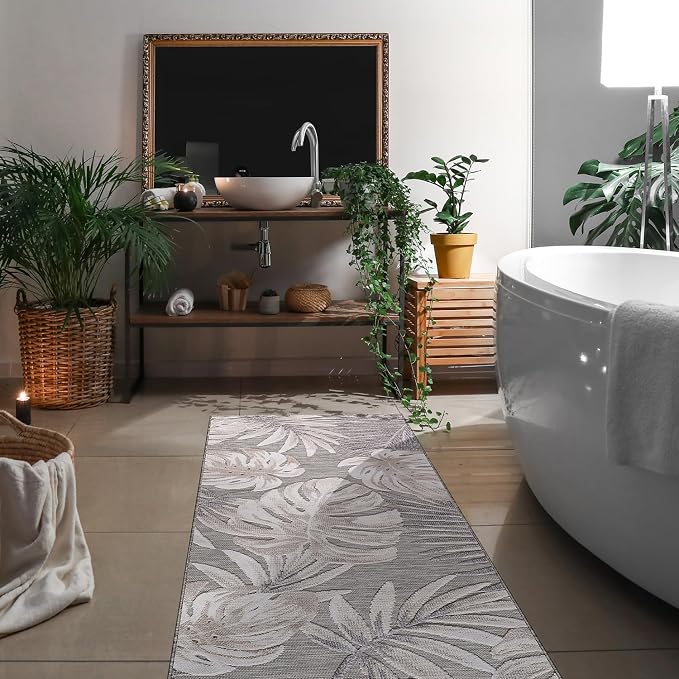 CAMILSON Runner Outdoor Rugs Oriental Retro Traditional Floral Medallion Area - Image 6