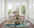 vivorug Round Rug 6ft Abstract Round Area Rug Non-Slip Indoor Carpet - Image 3