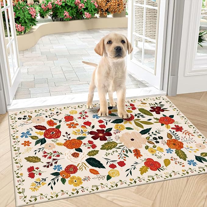 U'Artlines Indoor Door Mat Entrance Rug 2'x3'Soft Non Slip Machine Washable - Image 3