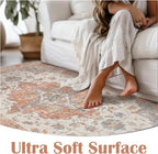 jinchan Runner Rug 2x6 Vintage Hallway Rug Boho Washable Runner Floral - Image 2