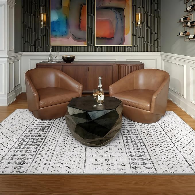 5x7 Machine Washable Area Rug for Living Room, Kids and Pets Friendly for - Image 8
