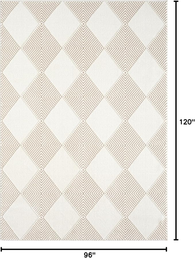 Abani Cream Area Rug for Living Room, Bedroom - Image 2
