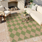 Lahome Checkered Washable Rugs 5x7, Farmhouse Non Slip Non Shedding Floor Carpet - Image 2