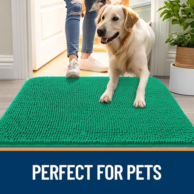 OLANLY Dog Door Mat for Muddy Paws 44x24, Absorbs Moisture and Dirt, Absorbent - Image 6