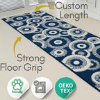 29 ft Extra Long Blue Hallway Runner Rug | Non-Slip & Machine Washable | Custom - Image 2