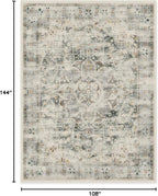RUGGABLE Washable Vintage Area Rug – Sarrah Sage 9x12, Stain-Resistant - Image 2