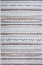 Alfa Rich 5x8 Beige Gray Washable Area Rugs - Image 7