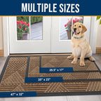 Kitinjoy Front Door Mat Outside Entrance, Sturdy Natural Dirt Trapper, Heavy - Image 2