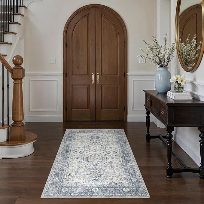 Bavni 3x5 Area Rug for Living Room Bedroom, Washable Boho Print Vintage - Image 3