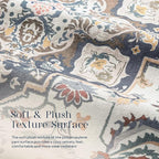 Phantoscope Washable Area Rug 6'x9' Non-Slip, Vintage Boho Rugs - Image 4