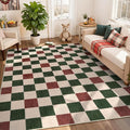 LIVEBOX 8x10 Area Rugs for Living Room Clearance, Checkered Non-Slip Washable by LIVEBOX