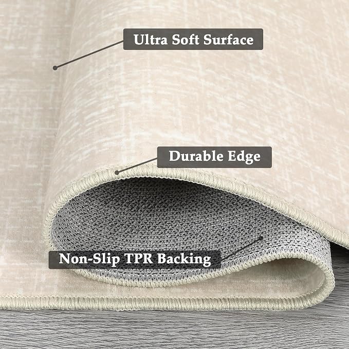 RUGSREAL 2x6 Runner Rug Washable Kitchen Runner Rug Modern Abstract Runner Mat - Image 5