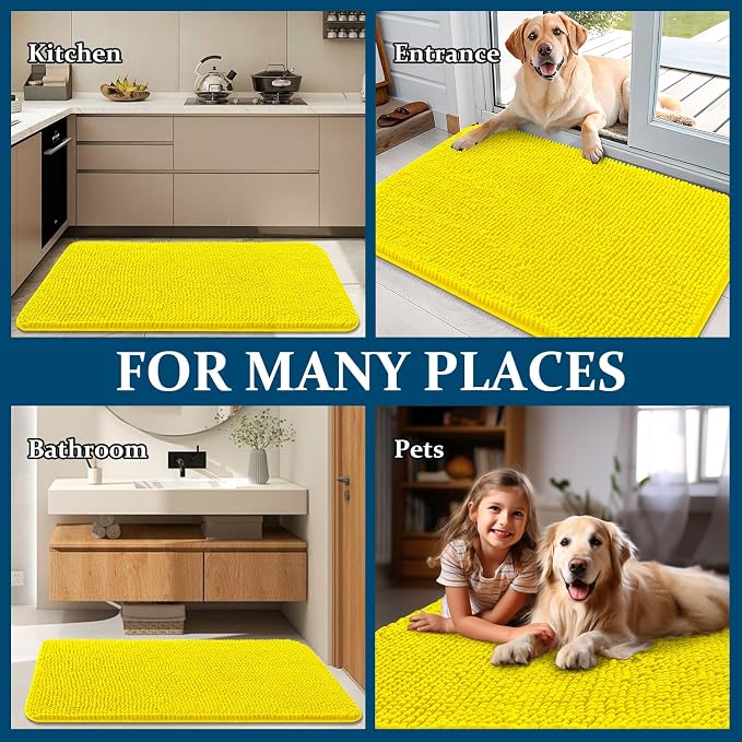 OLANLY Dog Door Mat for Muddy Paws 30x20, Absorbs Moisture and Dirt, Absorbent - Image 8
